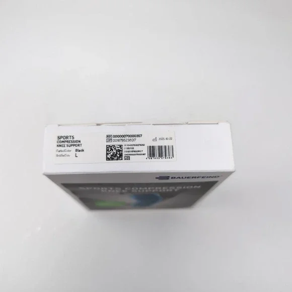 Bauerfeind Sports Compression Knee Support Black Seamless Sleeve Brace Large - Picture 6 of 7